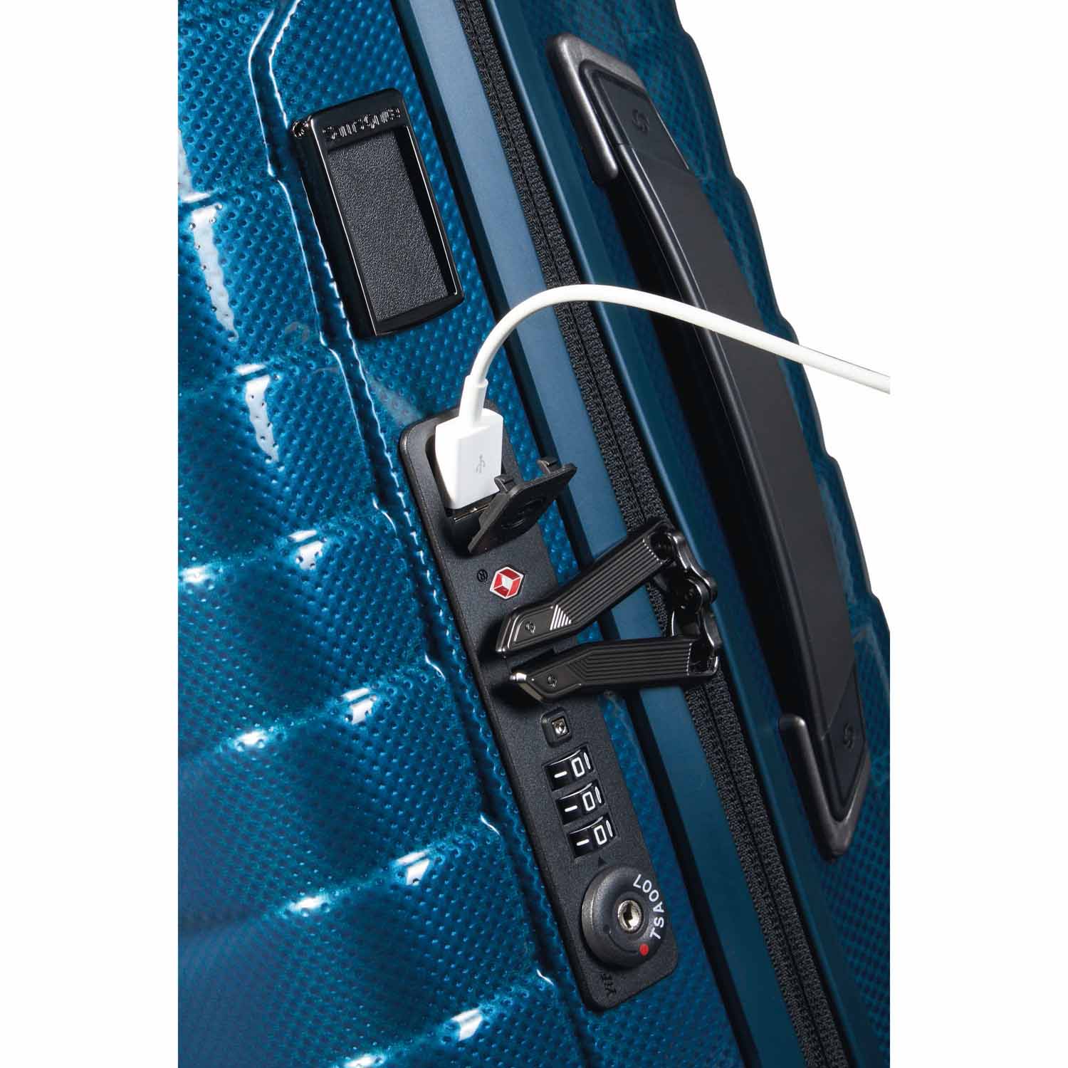 Samsonite Proxis Trolley mit 4 Rollen erweiterbar 55cm (20/23cm) + GRATIS HOTELGUTSCHEIN Petrol Blue