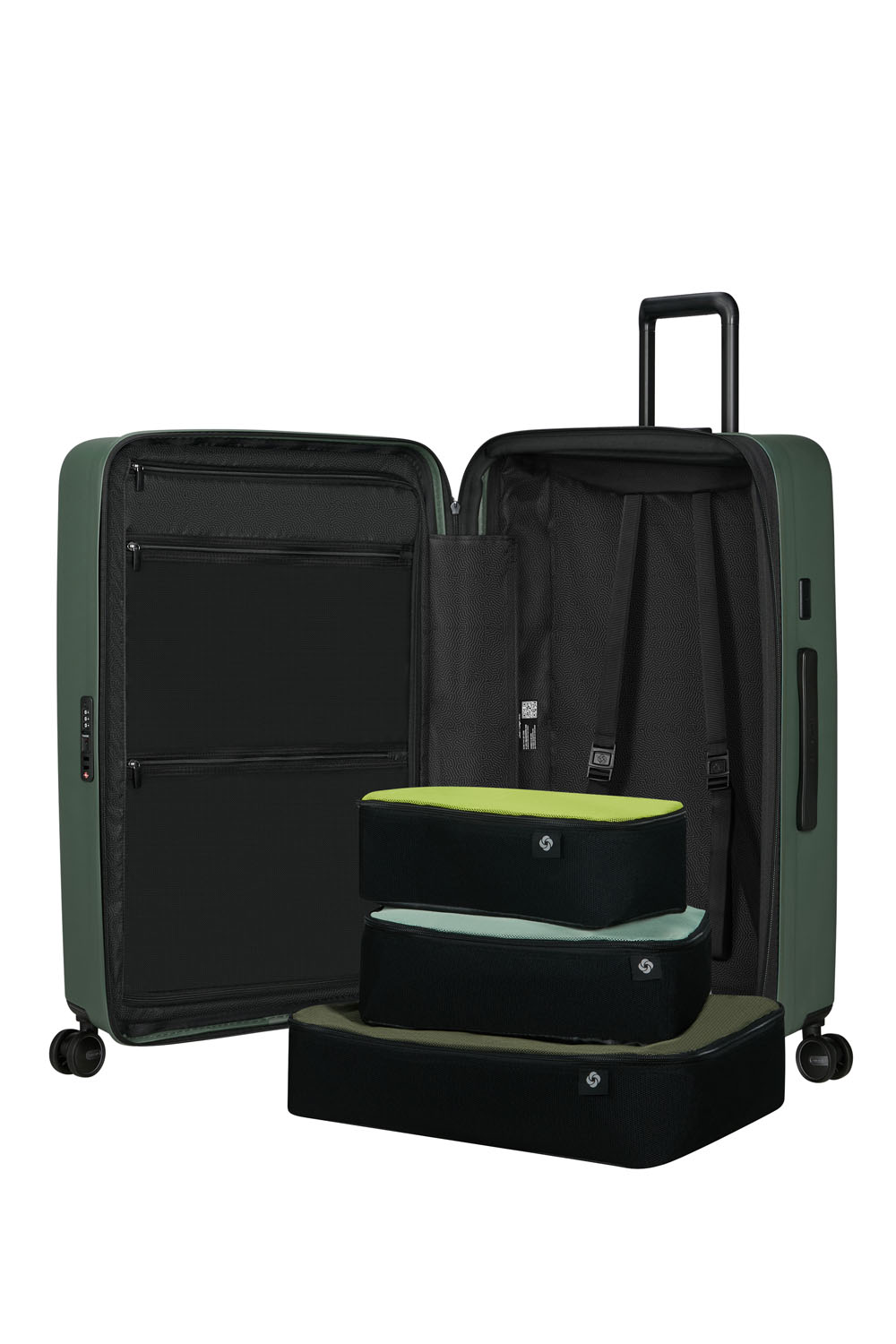 Samsonite Restackd Trolley mit 4 Rollen erweiterbar 75cm + GRATIS HOTELGUTSCHEIN Sage
