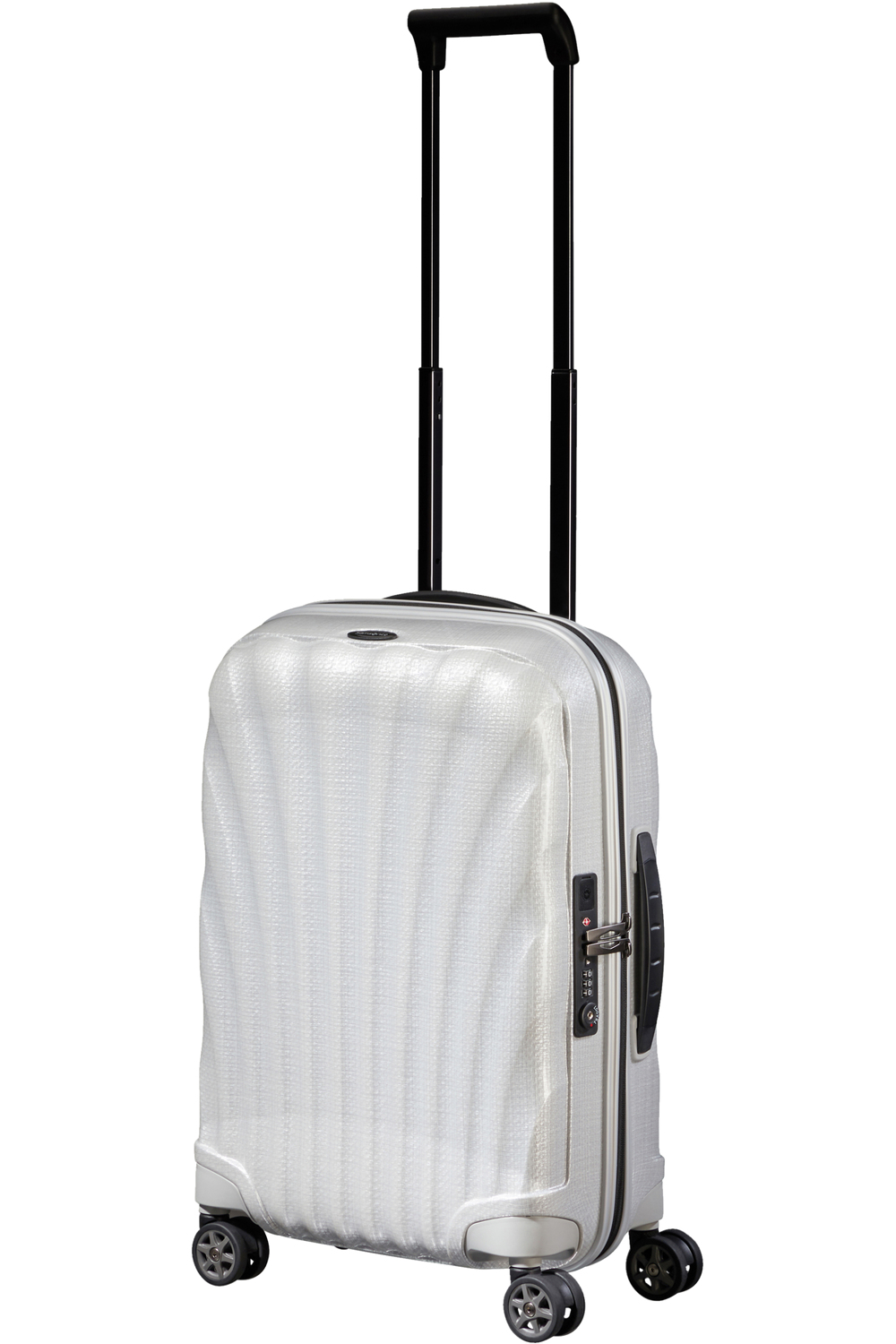 Samsonite C-Lite Trolley mit 4 Rollen erweiterbar 55cm + GRATIS HOTELGUTSCHEIN Off White
