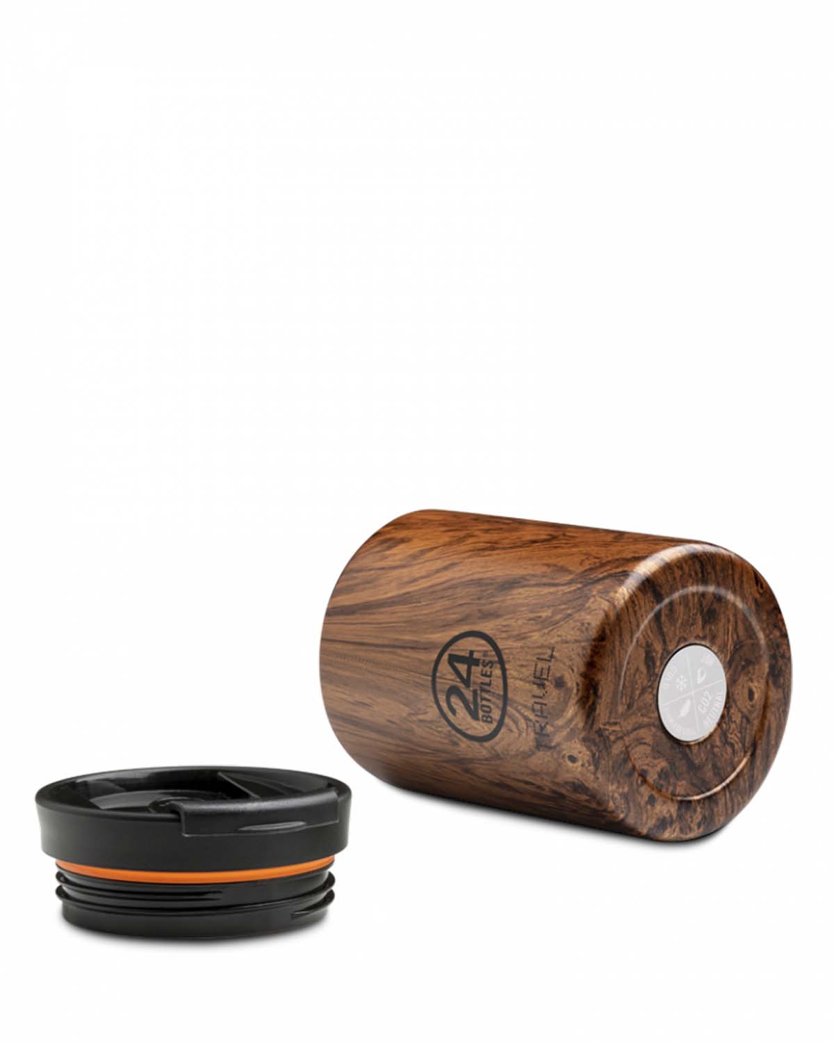 24Bottles® Travel Tumbler Wood 350ml Sequoia Wood