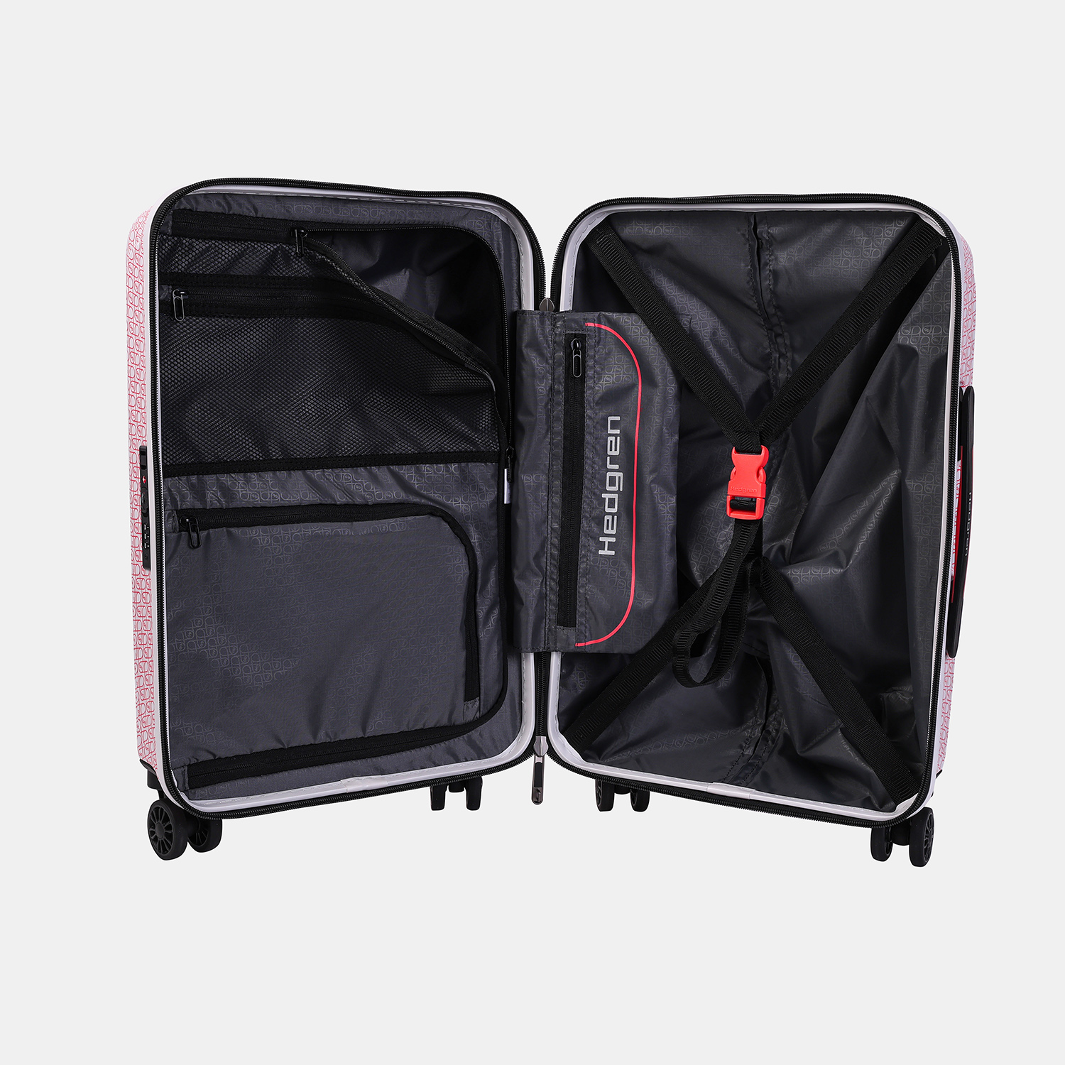 Hedgren Comby GRIP S 55cm Spinner (IATA) Coral/Grey Signature Print