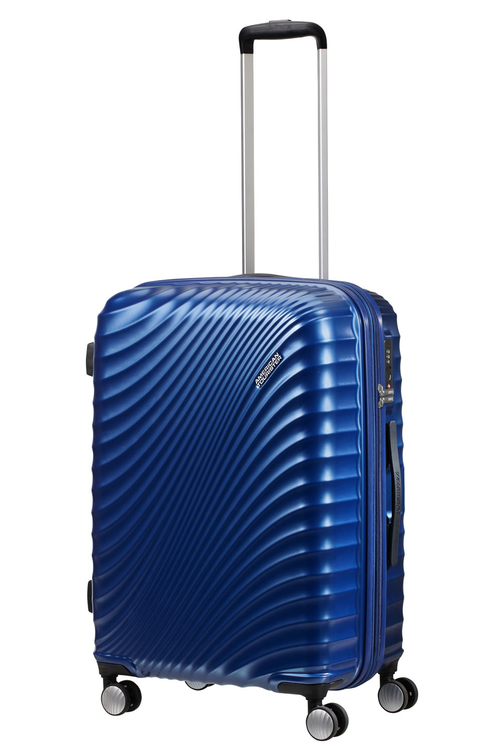 American Tourister Jetglam Trolley mit 4 Rollen 67cm erweiterbar Metallic Blue American Tourister Jetglam Trolley mit 4 Rollen 67cm erweiterbar Metallic Blue