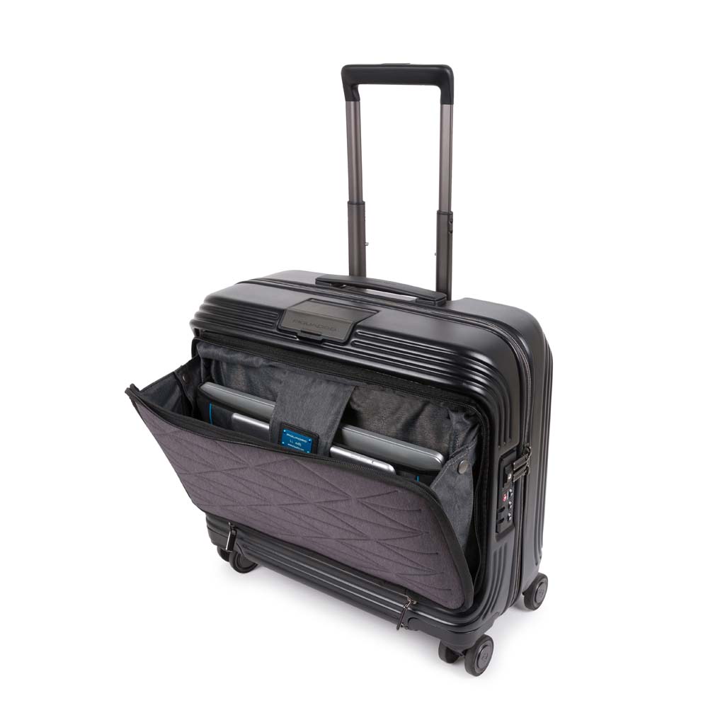 Piquadro PQ-Biz Fastcheck computertrolley, 15,6" Laptopfach, BagMotic