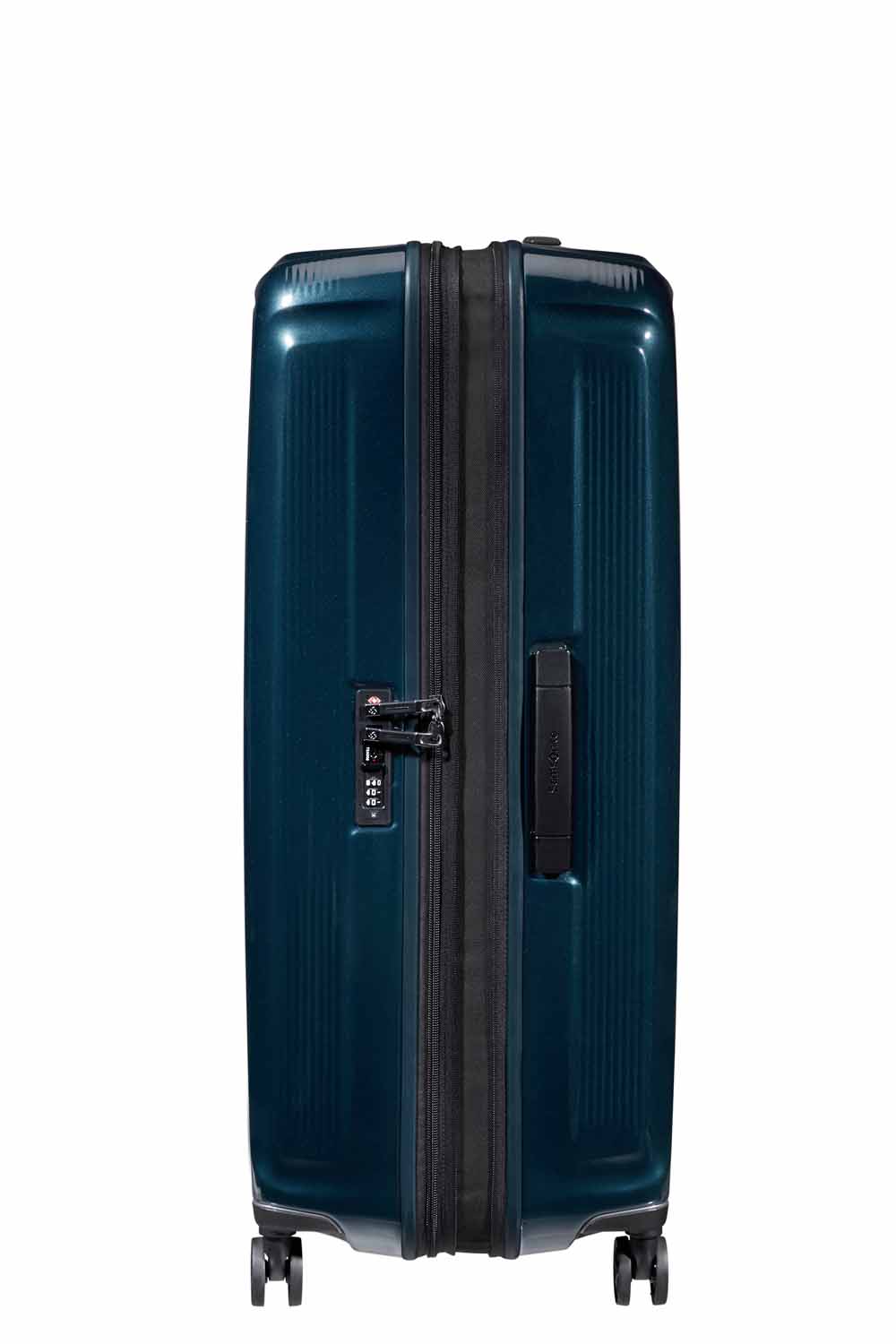 Samsonite Nuon Trolley mit 4 Rollen erweiterbar 81cm + GRATIS HOTELGUTSCHEIN Metallic Dark Blue