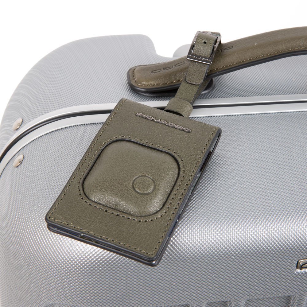 Piquadro Relyght Plus Kabinen-Hartschalencomputertrolley mit 4-Rollen Grau/Grün Piquadro Relyght Plus Kabinen-Hartschalencomputertrolley mit 4-Rollen Grau/Grün