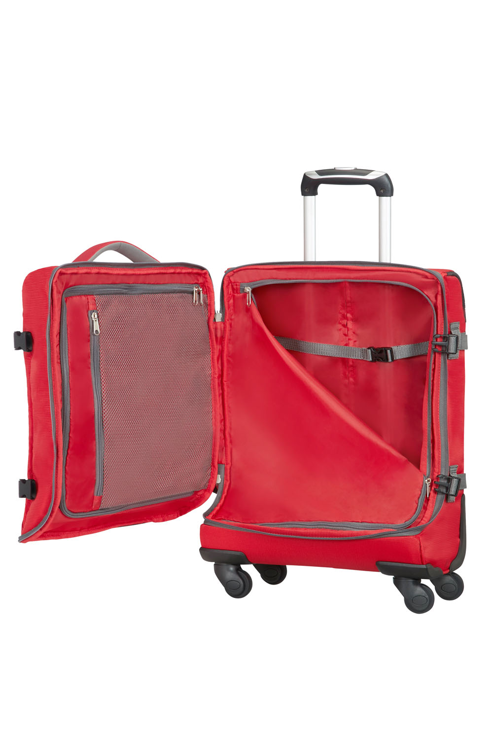 American Tourister Road Quest Trolley mit 4 Rollen 55cm Solid Red American Tourister Road Quest Trolley mit 4 Rollen 55cm Solid Red