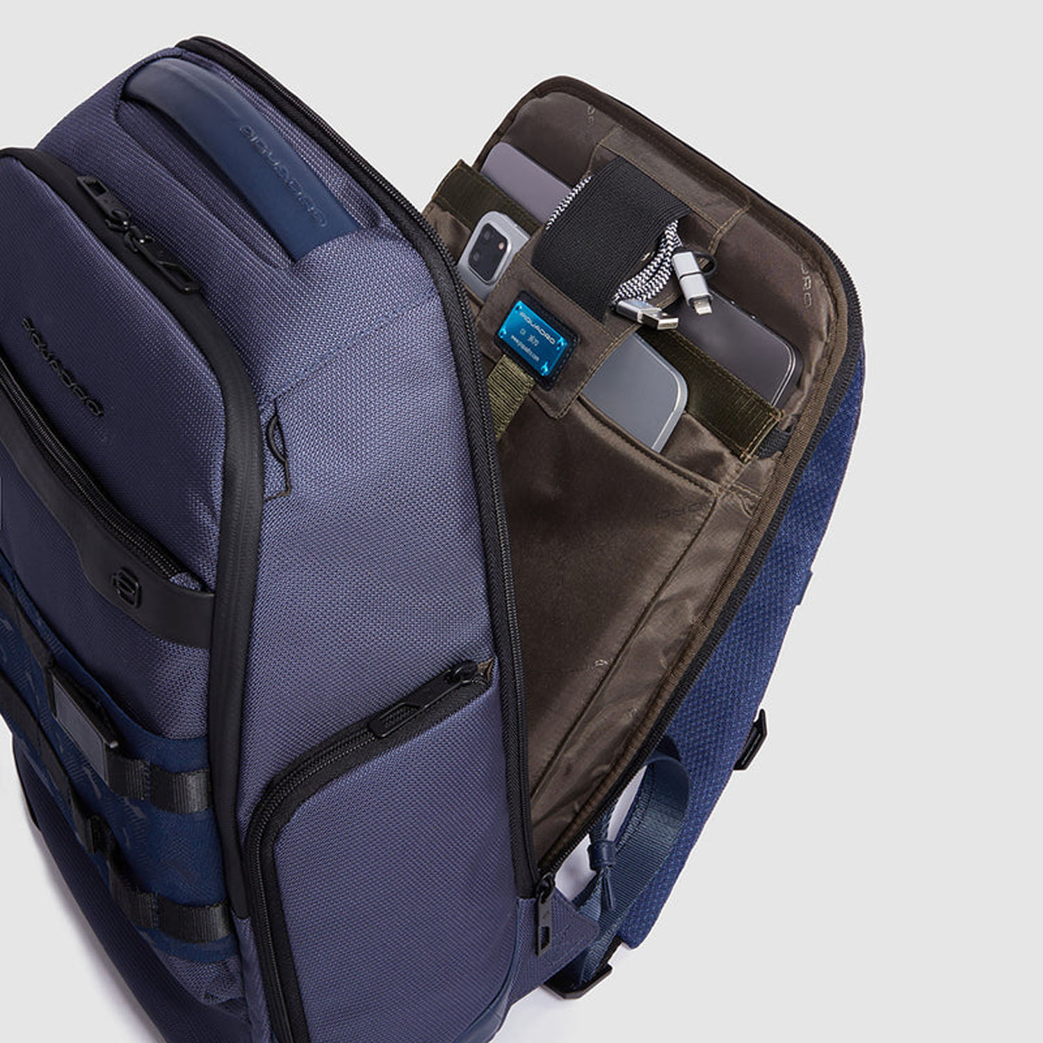 Piquadro FX Modulare Laptop-Rucksack 15,6" Blau Piquadro FX Modulare Laptop-Rucksack 15,6" Blau