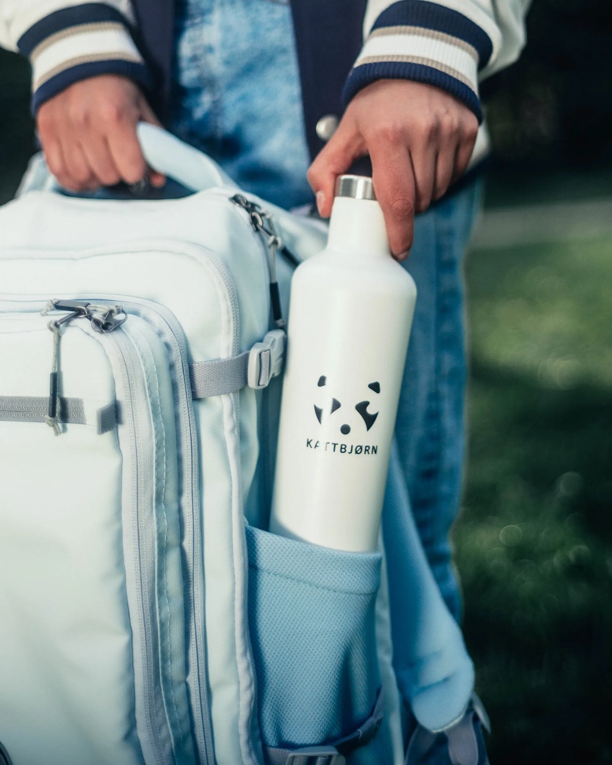 kattbjørn Zubehör Edelstahl-Trinkflasche 500ml weiß