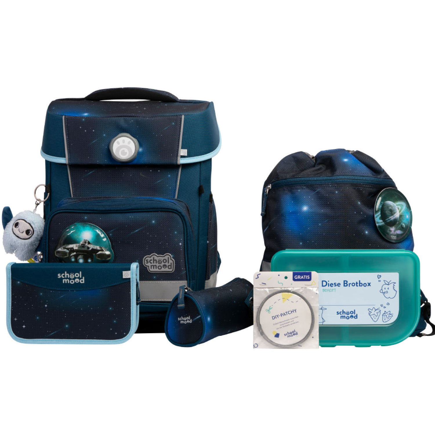 School-Mood Champion Pro 7-tlg. Schulranzenset Moritz (Weltall)