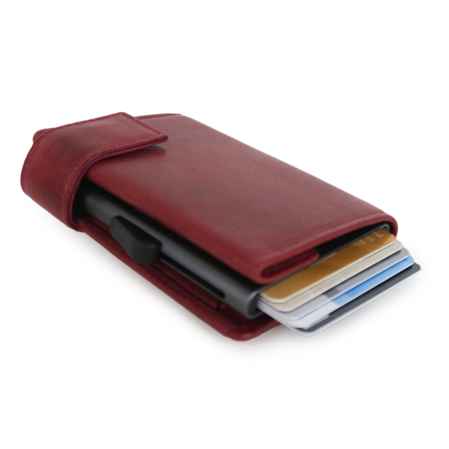 SecWal Matrix Kartenetui mit Reißverschluss-Münzfach Reißverschluss Vintage Rot SecWal Matrix Kartenetui mit Reißverschluss-Münzfach Reißverschluss Vintage Rot