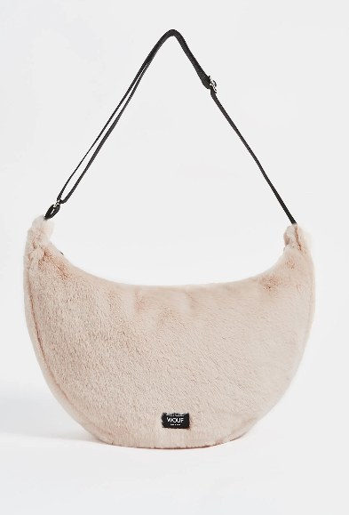 Wouf FAUX FUR large crossbody bag nevada