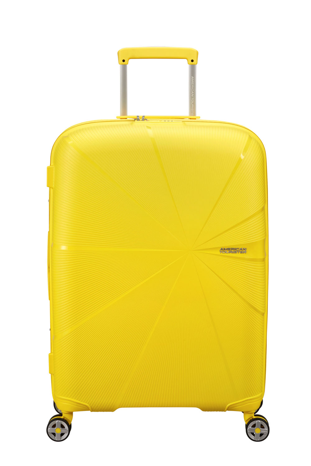 American Tourister StarVibe Trolley 67cm mit 4 Rollen, Erweiterbar + GRATIS HOTELGUTSCHEIN Electric Lemon