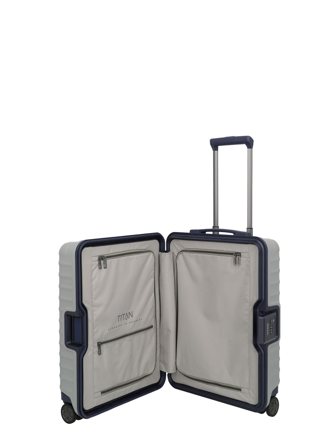 TITAN Litron Frame 4-Rollen Kabinentrolley 55cm LIMITED EDITION + Gratis Hotelgutschein Silber TITAN Litron Frame 4-Rollen Kabinentrolley 55cm LIMITED EDITION + Gratis Hotelgutschein Silber