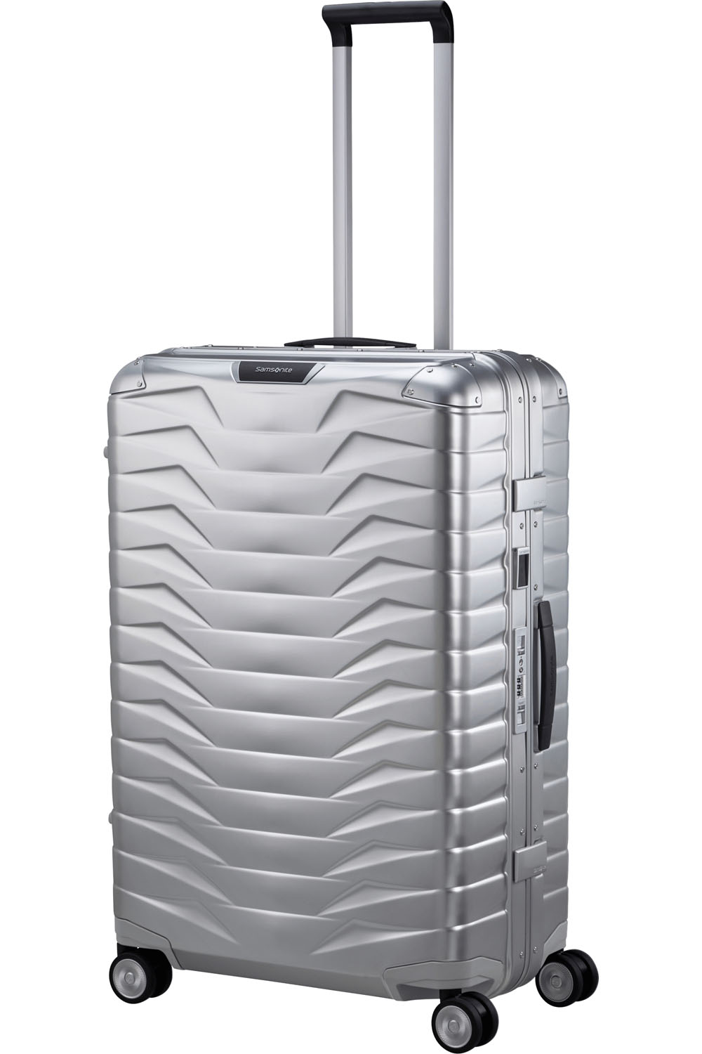 Samsonite Proxis Alu Trolley mit 4 Rollen 76cm + GRATIS HOTELGUTSCHEIN Aluminium
