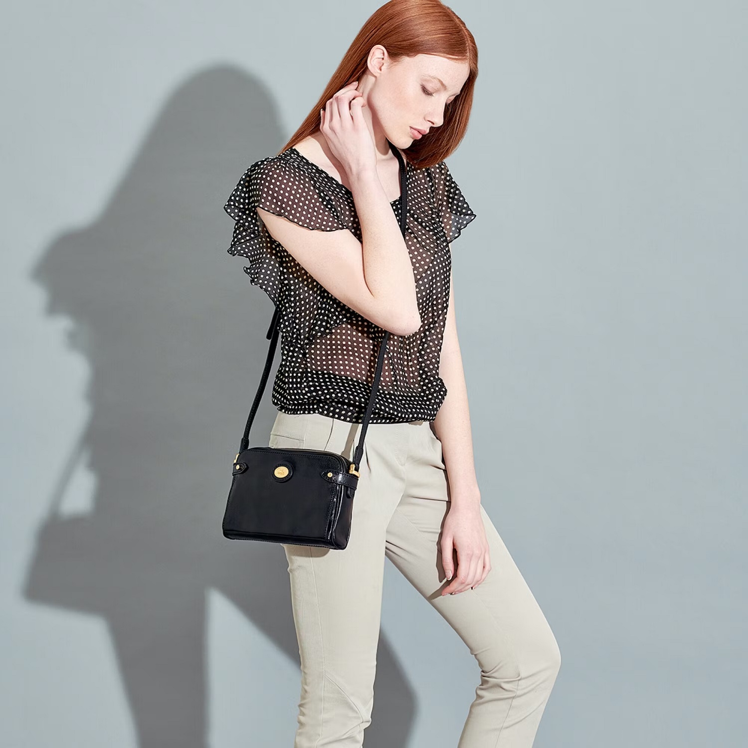 The Bridge Story Donna Mini-Bag Schultertasche 04005801 Schwarz/Gold