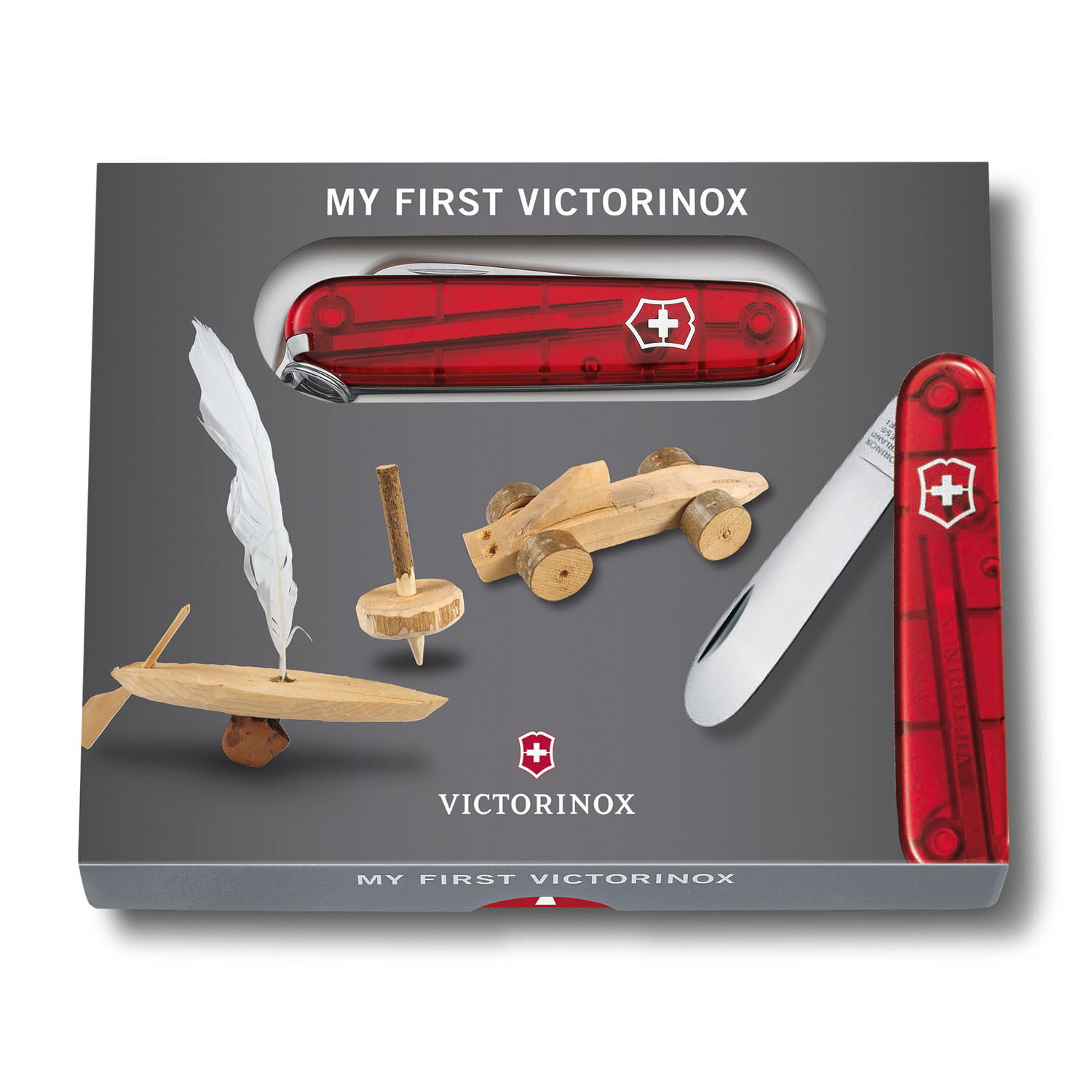 Victorinox My First Victorinox H, 84 mm, Kindertaschenmesser rot transparent