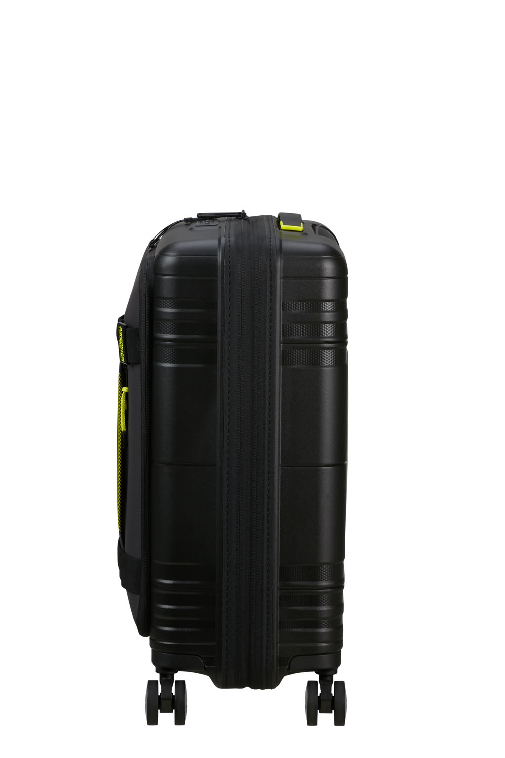 American Tourister HELLO CABIN Spinner 55/20 Exp COATED Black/Lime American Tourister HELLO CABIN Spinner 55/20 Exp COATED Black/Lime
