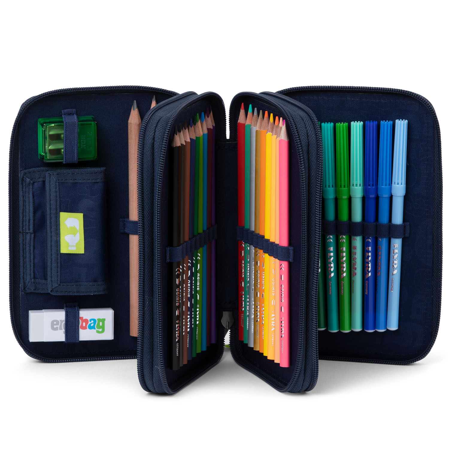 ergobag Schulzubehör LUMI Edition Maxi-Mäppchen, befüllt mit 3 Fächern 2025 PerlentauchBär ergobag Schulzubehör LUMI Edition Maxi-Mäppchen, befüllt mit 3 Fächern 2025 PerlentauchBär