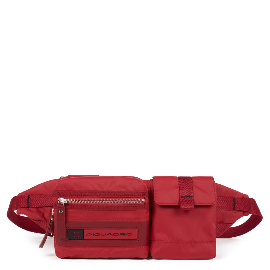 Piquadro PQ-Bios Gürteltasche mit ausnehmbarem Utility-Taschen rot Piquadro PQ-Bios Gürteltasche mit ausnehmbarem Utility-Taschen rot