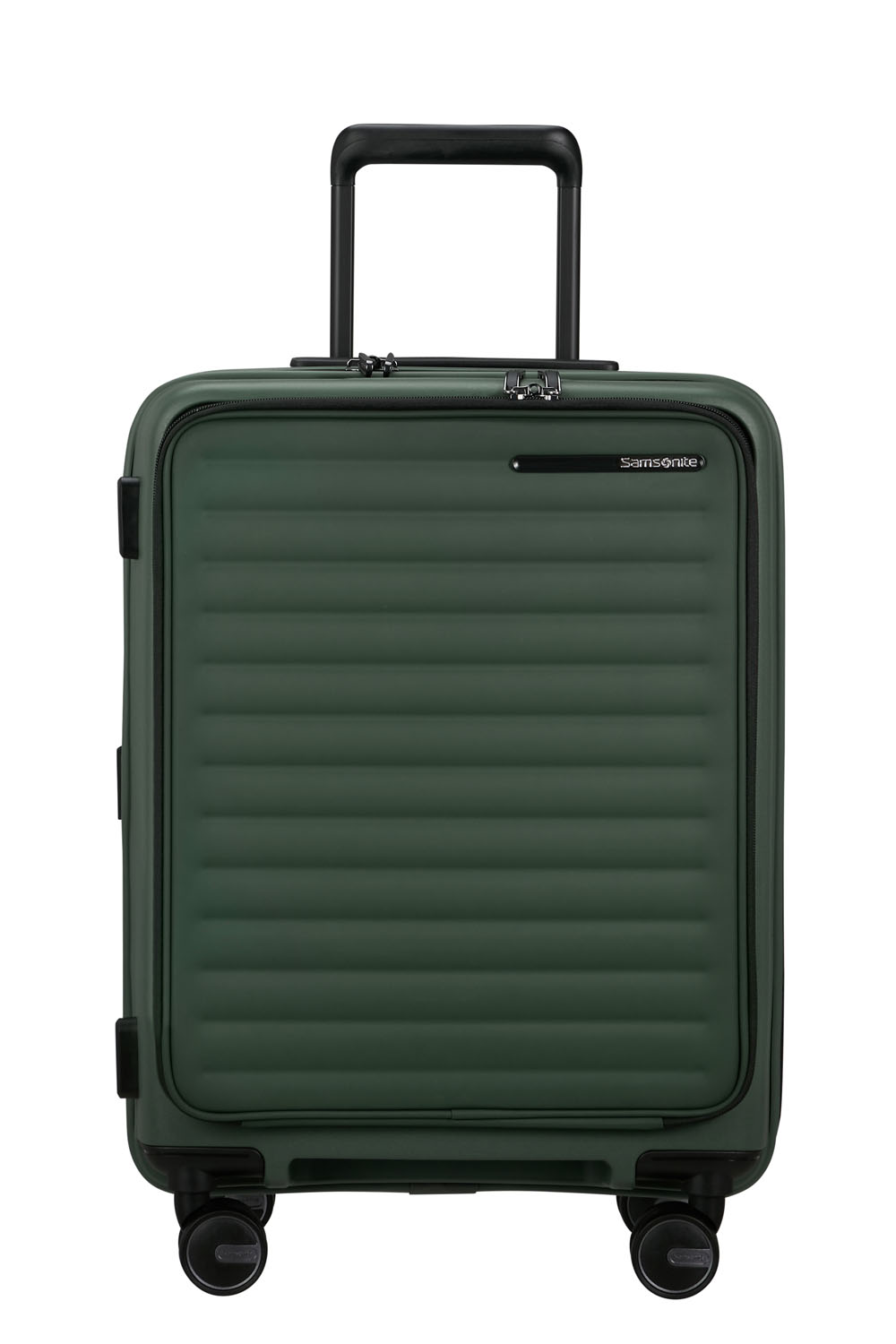Samsonite Restackd EASY ACCESS Trolley mit 4 Rollen erweiterbar 55cm + GRATIS HOTELGUTSCHEIN Sage
