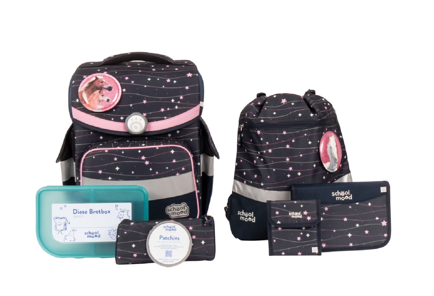 School-Mood Timeless Schulranzenset 7-teilige Ella (Pony) School-Mood Timeless Schulranzenset 7-teilige Ella (Pony)