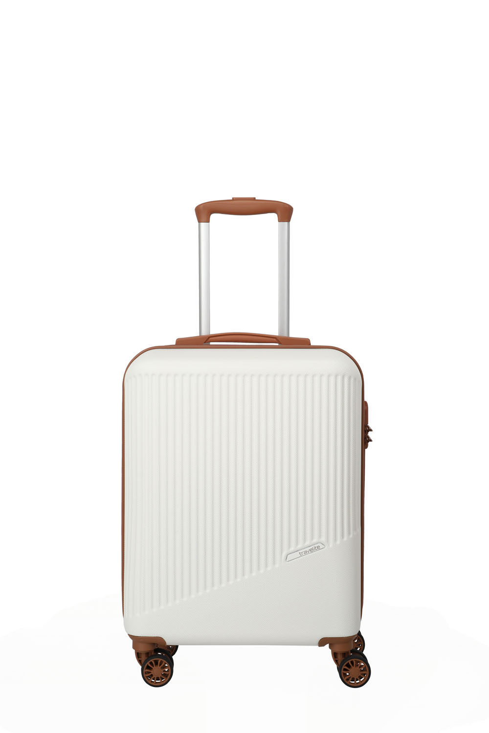 Travelite BALI Trolley S 4-Rollen Weiss/cognac