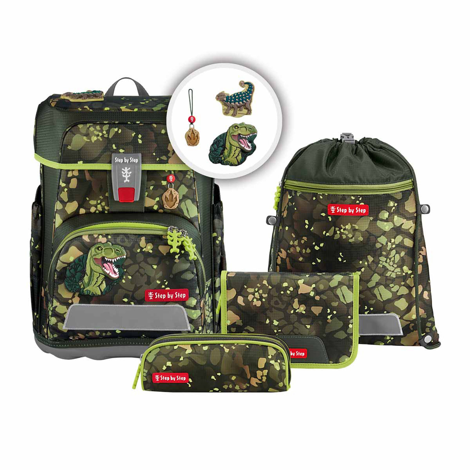 Step by Step CLOUD Schulranzen-Set, 5-teilig Dino Torex