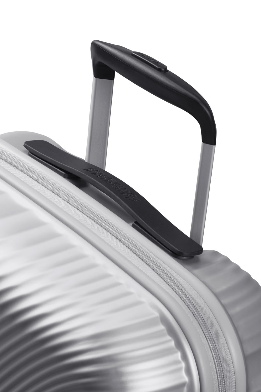 American Tourister Jetglam Trolley mit 4 Rollen 55 Metallic Silver