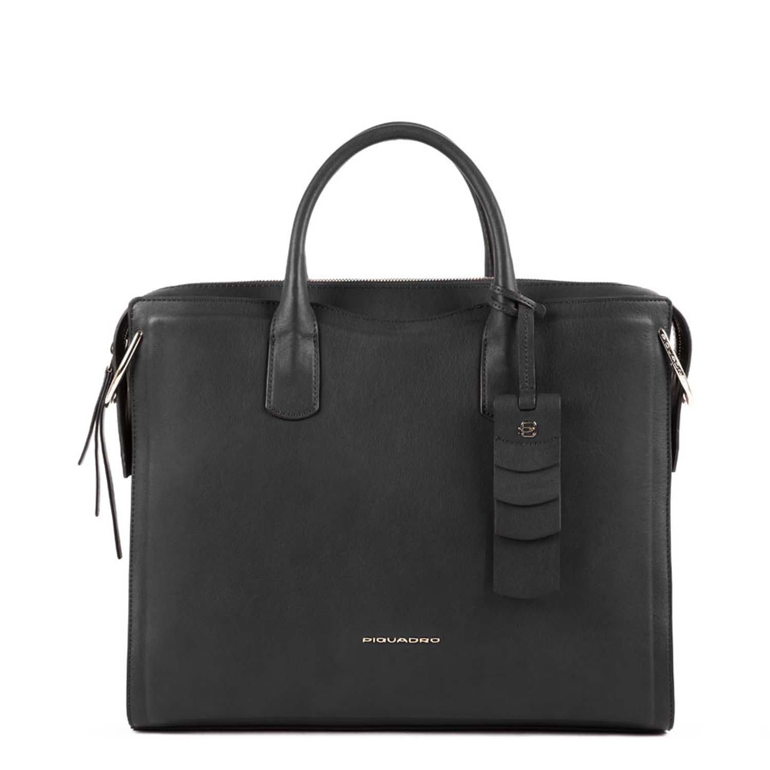 Piquadro Gea Kurzgrifflaptoptasche 14" mit Anti-Stoss Schutz