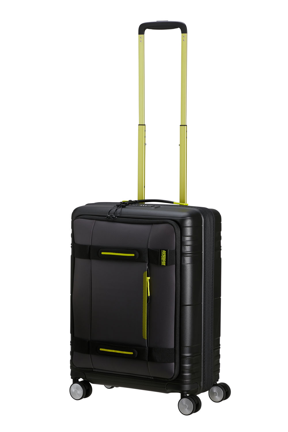 American Tourister HELLO CABIN Spinner 55/20 Exp COATED Black/Lime American Tourister HELLO CABIN Spinner 55/20 Exp COATED Black/Lime