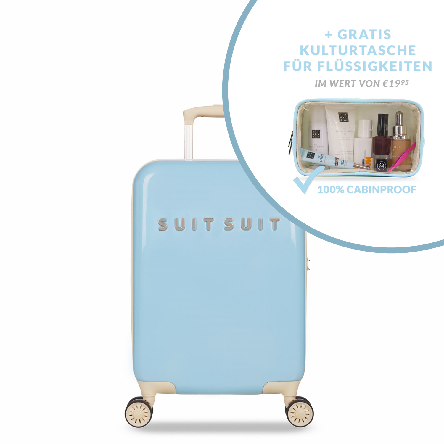 SuitSuit Fabulous Fifties Trolley 55 cm 4-Rollen-Trolley + Gratis Kulturtasche SuitSuit Fabulous Fifties Trolley 55 cm 4-Rollen-Trolley + Gratis Kulturtasche