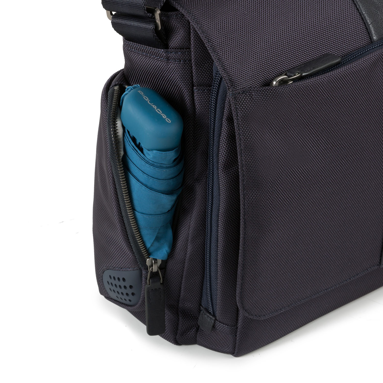 Piquadro Brief Kuriertasche mit Laptopfach 14" blau