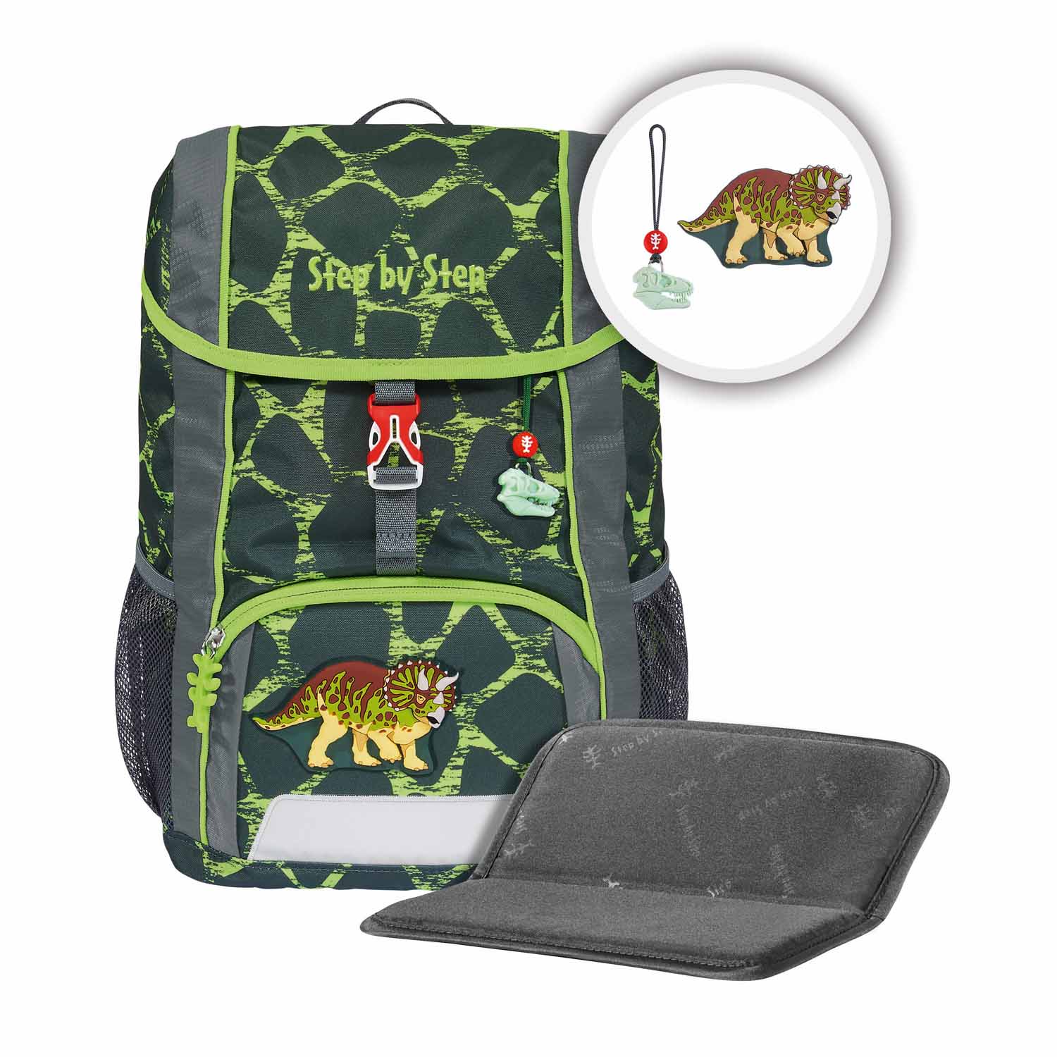 Step by Step Kinderrucksack KID Rucksack-Set, 3-teilig inkl. Sitzkissen Dino Tres Step by Step Kinderrucksack KID Rucksack-Set, 3-teilig inkl. Sitzkissen Dino Tres