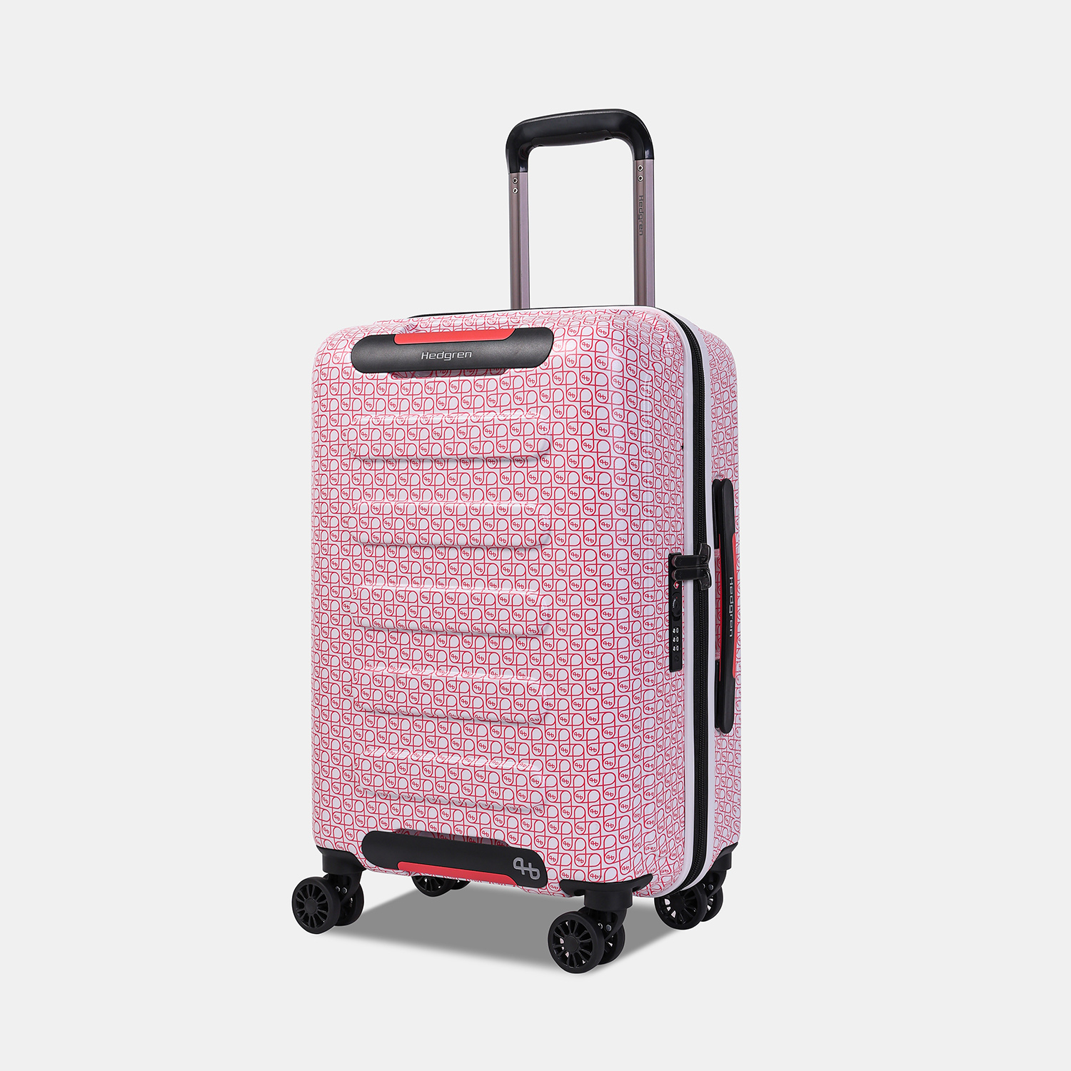 Hedgren Comby GRIP S 55cm Spinner (IATA) Coral/Grey Signature Print