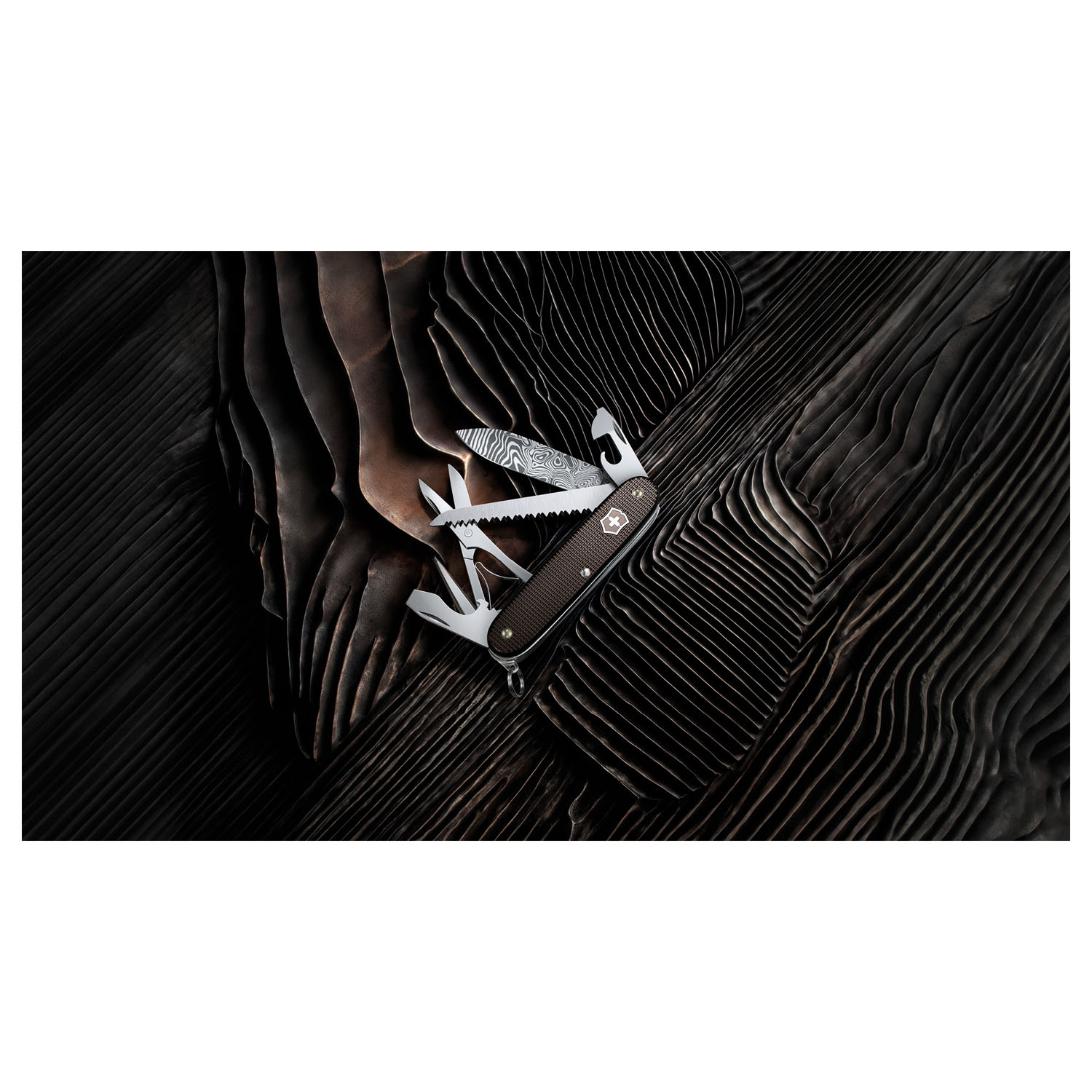 Victorinox Farmer X Alox Damast Limited Edition 2024 Dunkelbraun