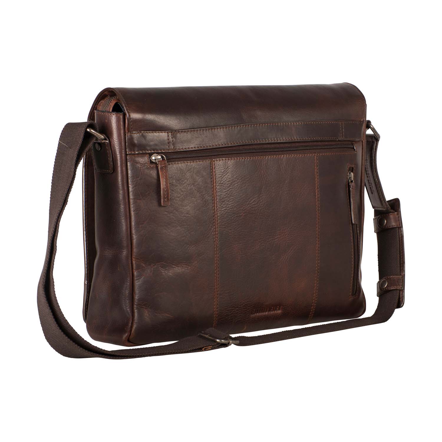 Leonhard Heyden Roma Leder-Umhängetasche L Braun