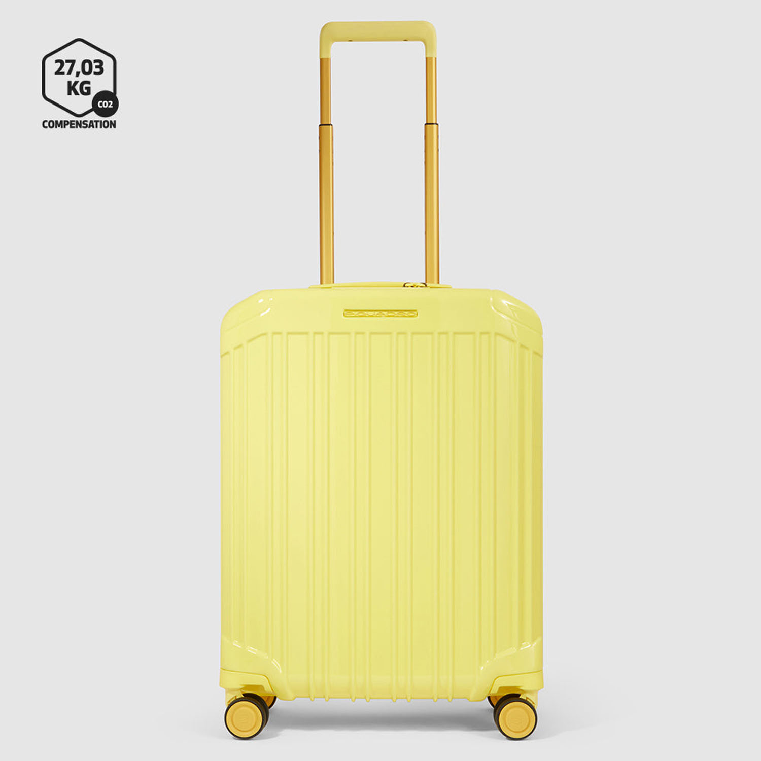 Piquadro PQ Light 4-Rollen Trolley Koffer in Handgepäckgröße Gelb