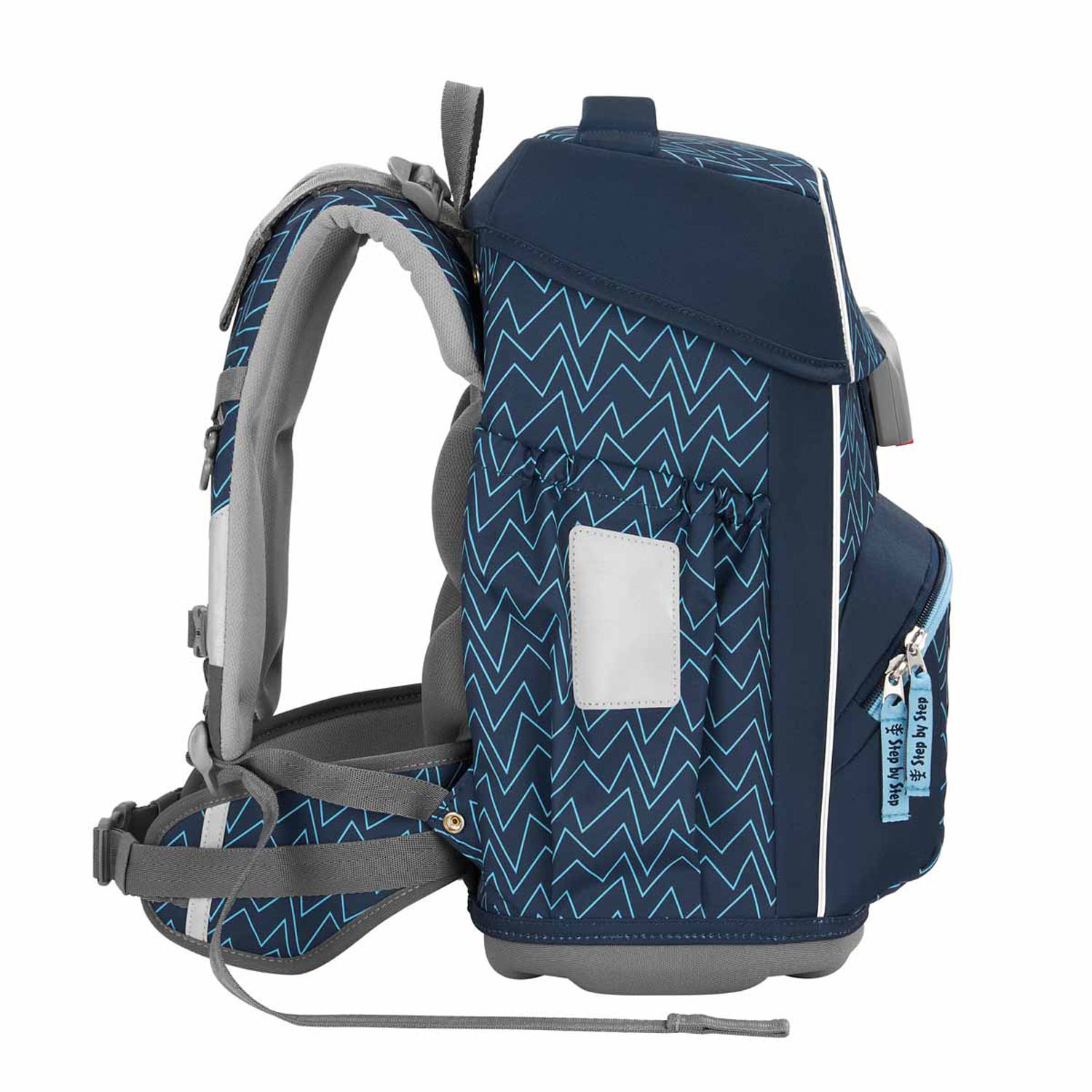 Step by Step BASIS Schulranzen 4-teiliges Set Blue Lines