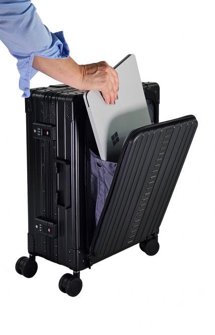 Aleon Business Traveler Slim International Carry-On 21" mit Front Flap Schwarz Aleon Business Traveler Slim International Carry-On 21" mit Front Flap Schwarz