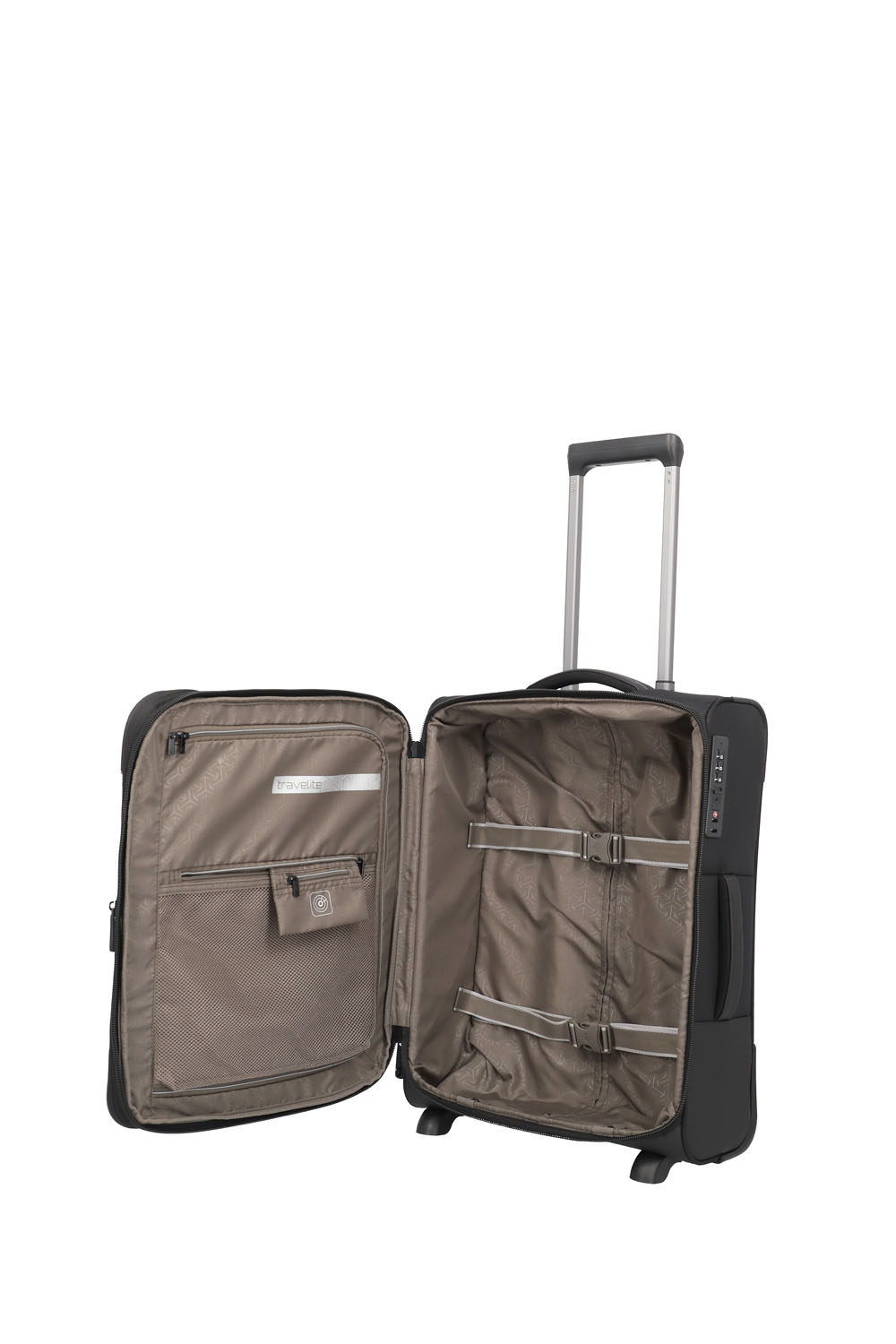 Travelite Crosslite Trolley S 2-Rollen erweiterbar Schwarz
