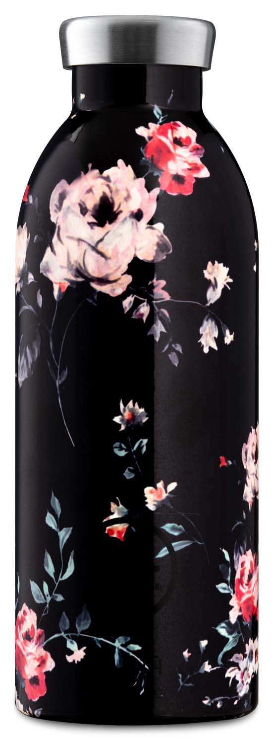 24Bottles® Clima Bottle Floral 500ml Ebony Rose