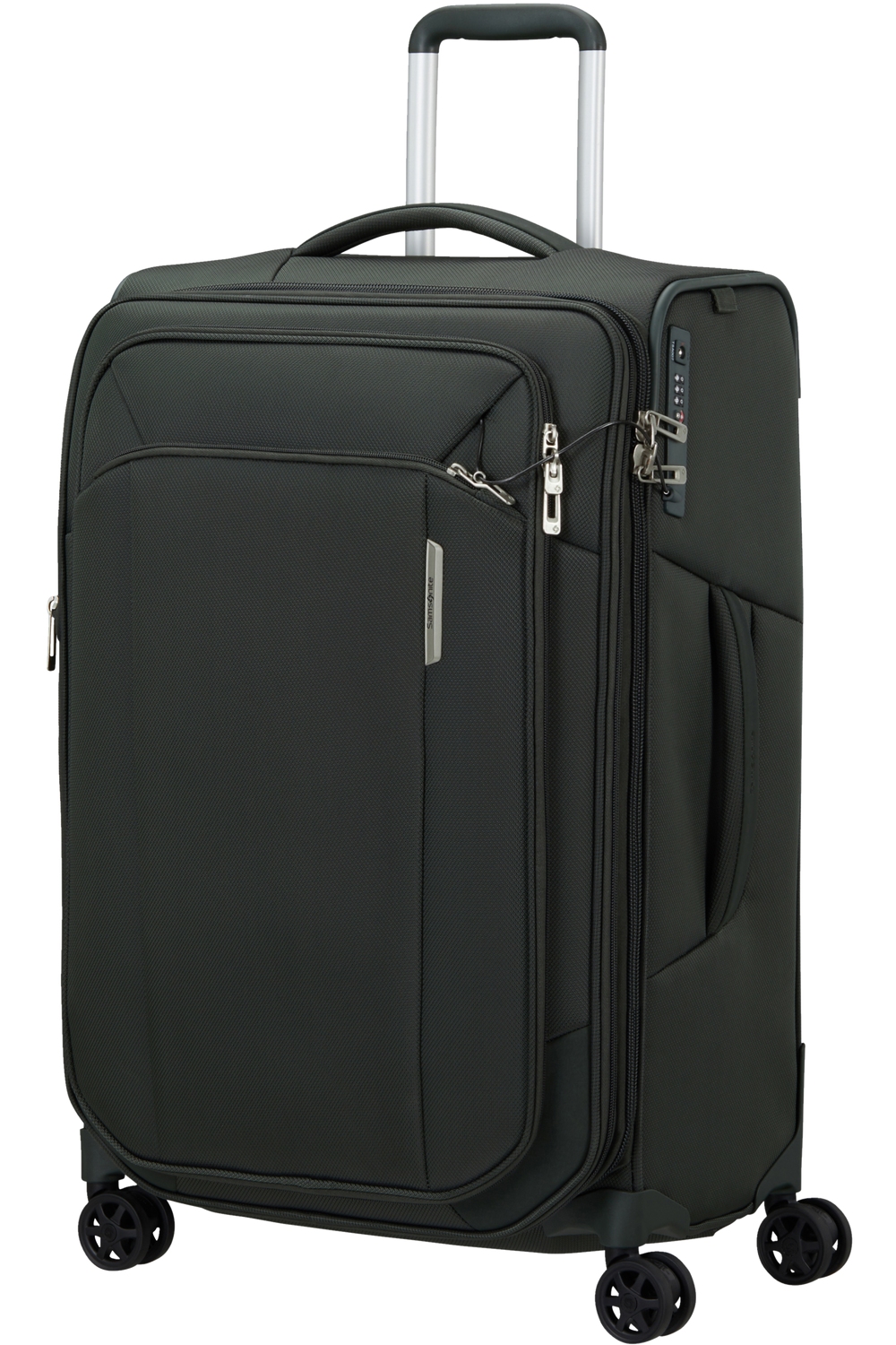 Samsonite Respark Trolley mit 4 Rollen erweiterbar 67cm + GRATIS HOTELGUTSCHEIN Forest Green