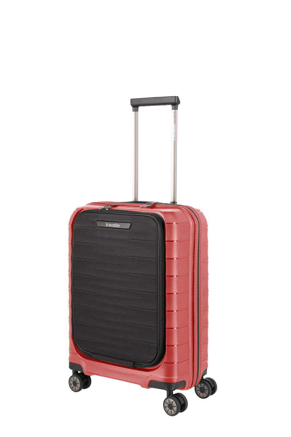 Travelite Mooby Trolley S mit Vortasche, 4-Rollen Rot Travelite Mooby Trolley S mit Vortasche, 4-Rollen Rot