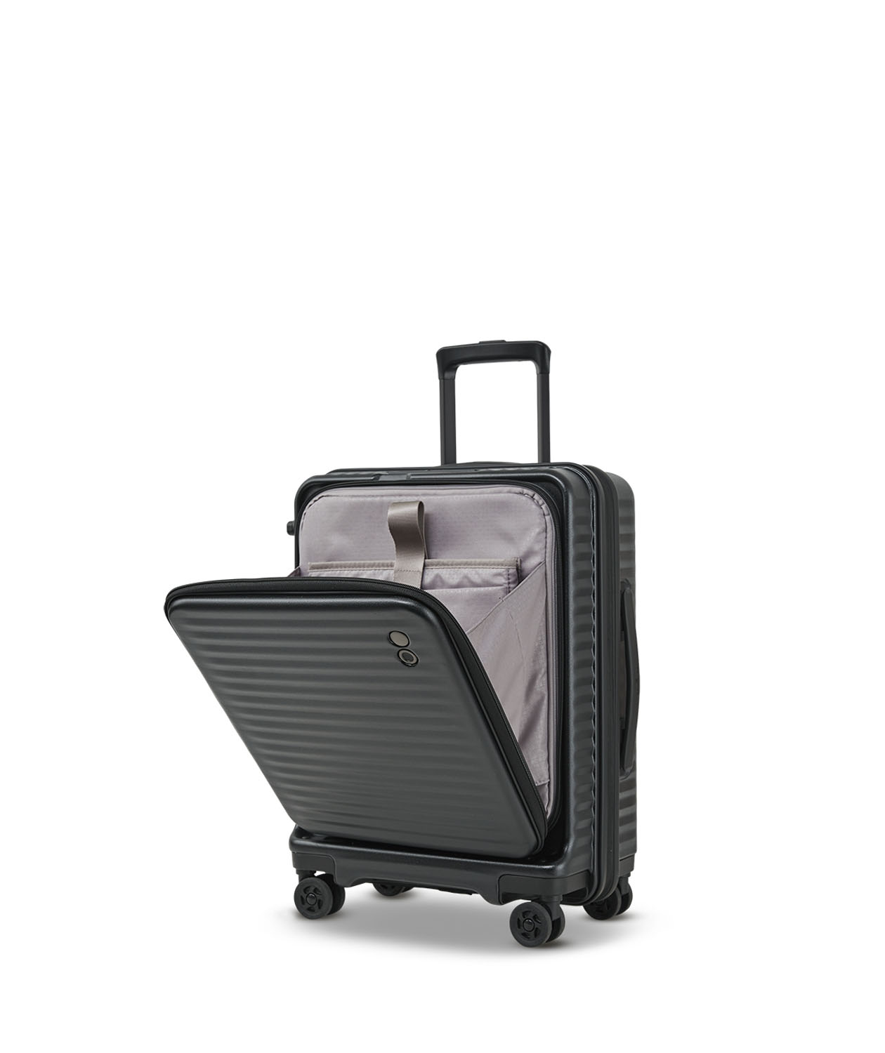 ECHOLAC Celestra FA Cabin Trolley mit Vortasche Black ECHOLAC Celestra FA Cabin Trolley mit Vortasche Black