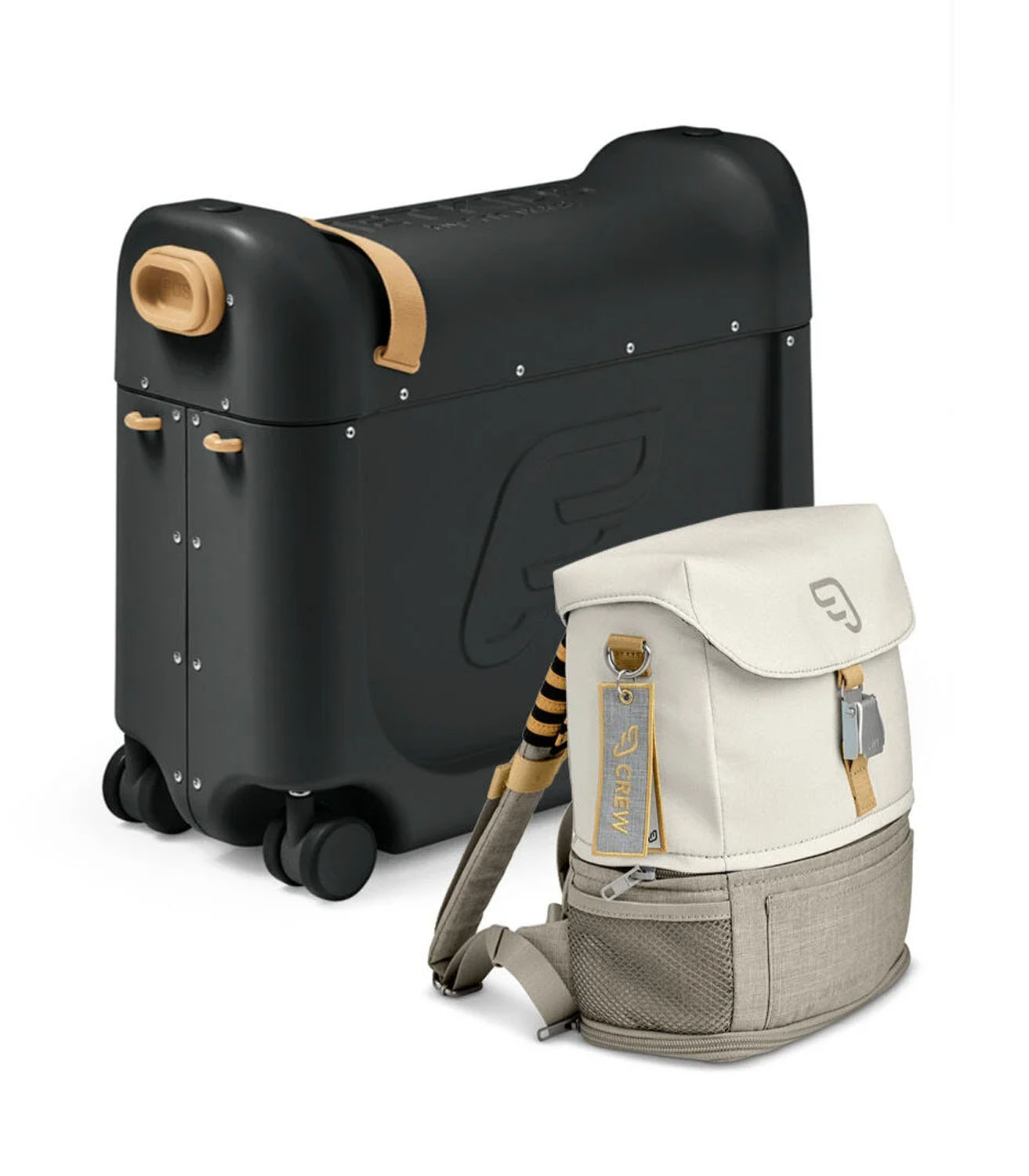 JetKids™ by Stokke® BedBox™ + Crew BackPack™-Reiseset Black / White