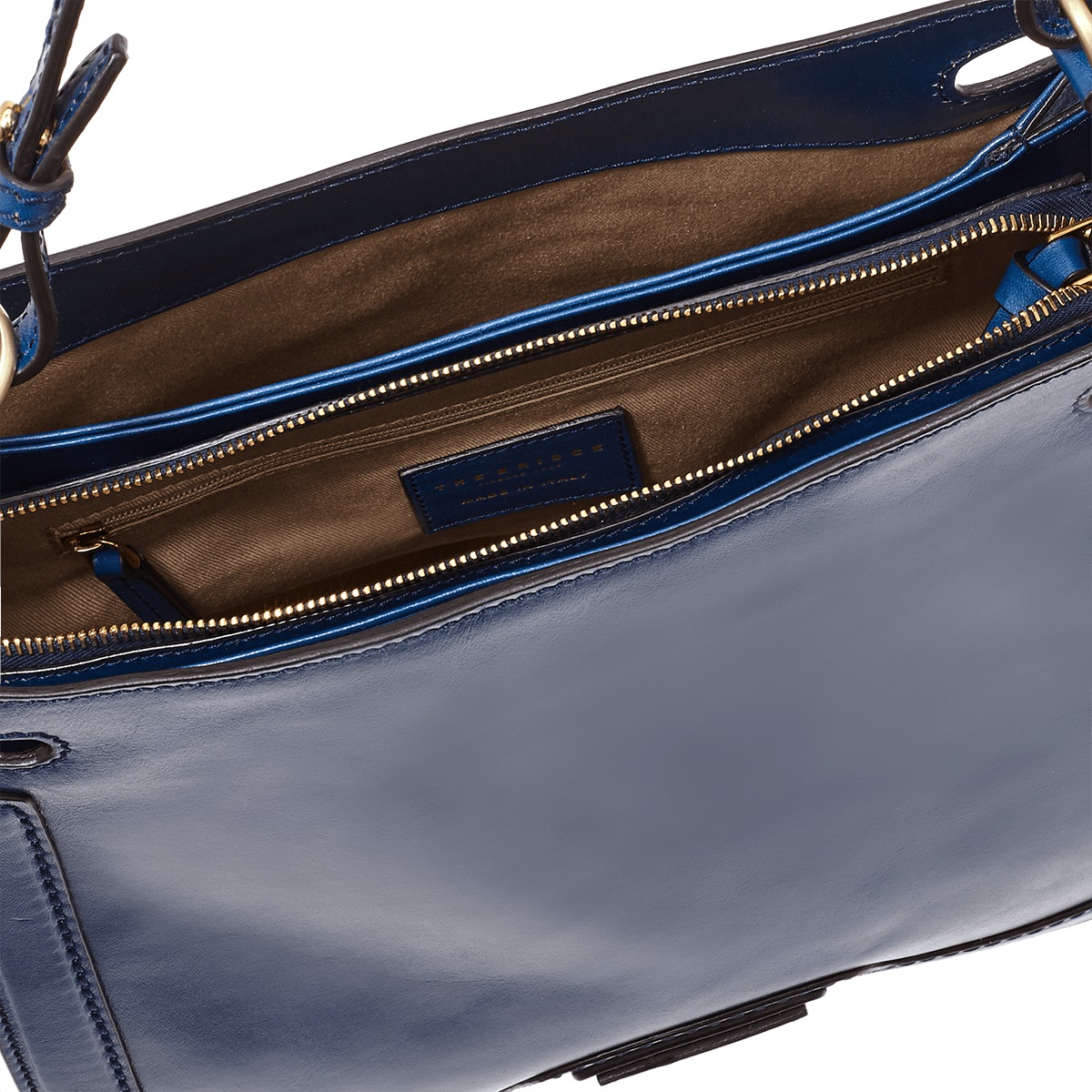 The Bridge Giglio Beuteltasche Meerblau/Gold