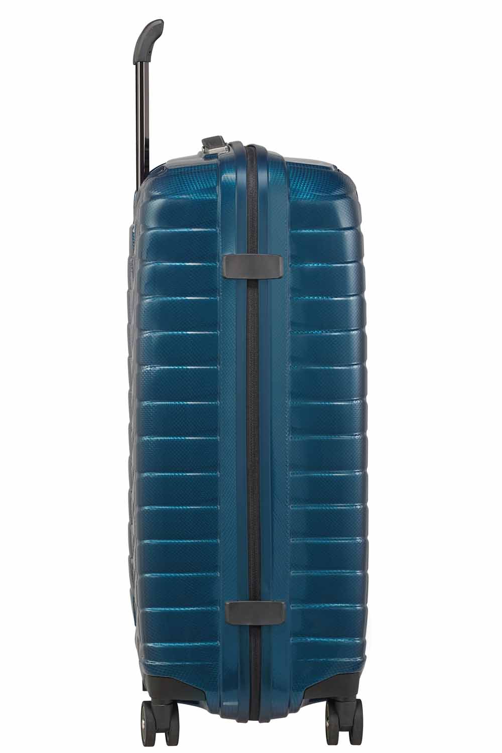 Samsonite Proxis Trolley mit 4 Rollen 69cm + GRATIS HOTELGUTSCHEIN Petrol Blue