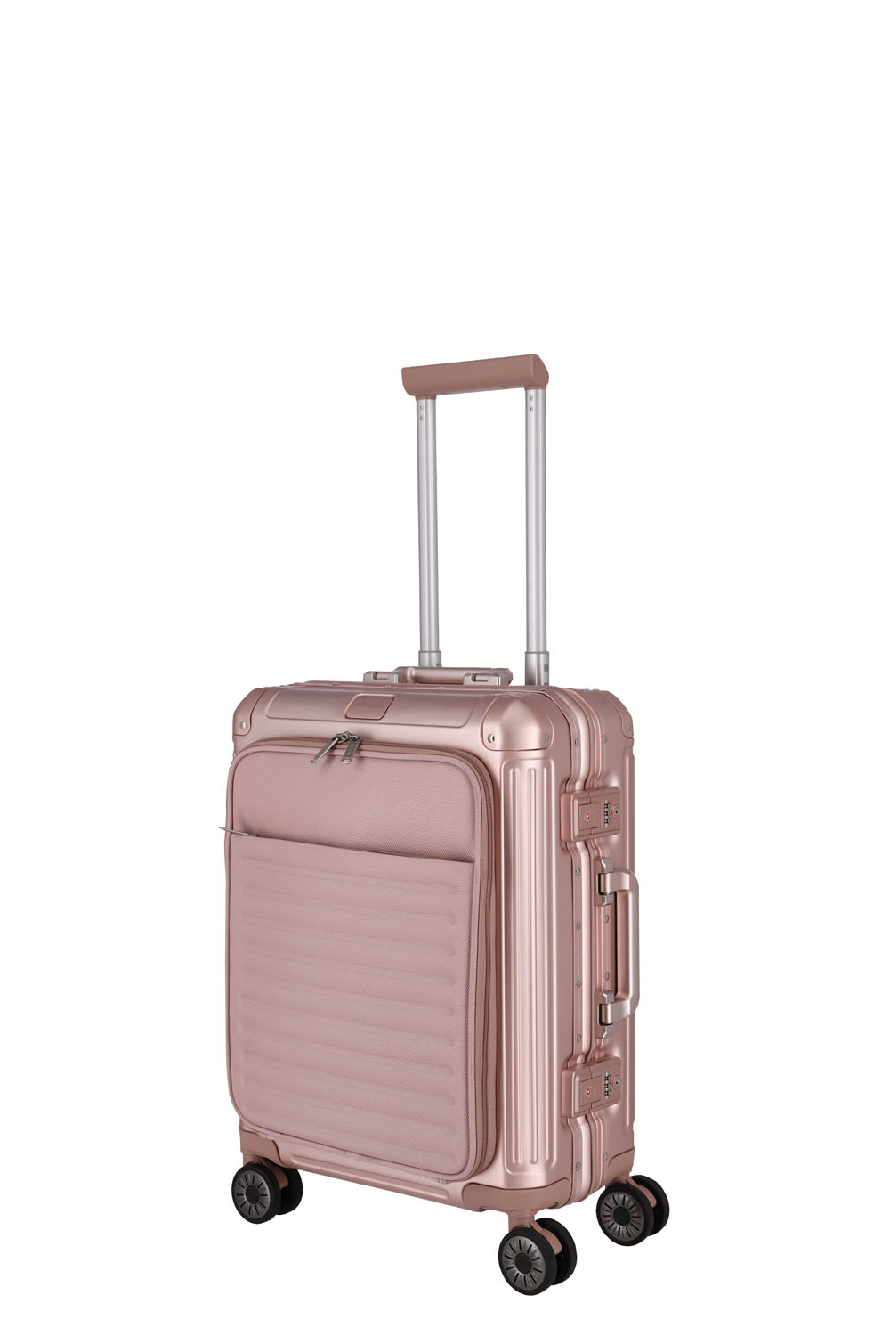 Travelite Next Trolley S 4-Rad mit Vortasche Rosé Travelite Next Trolley S 4-Rad mit Vortasche Rosé