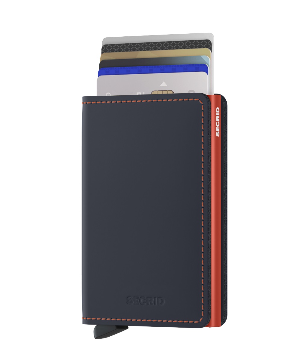 Secrid Slimwallet Matte SM-Night Blue & Orange