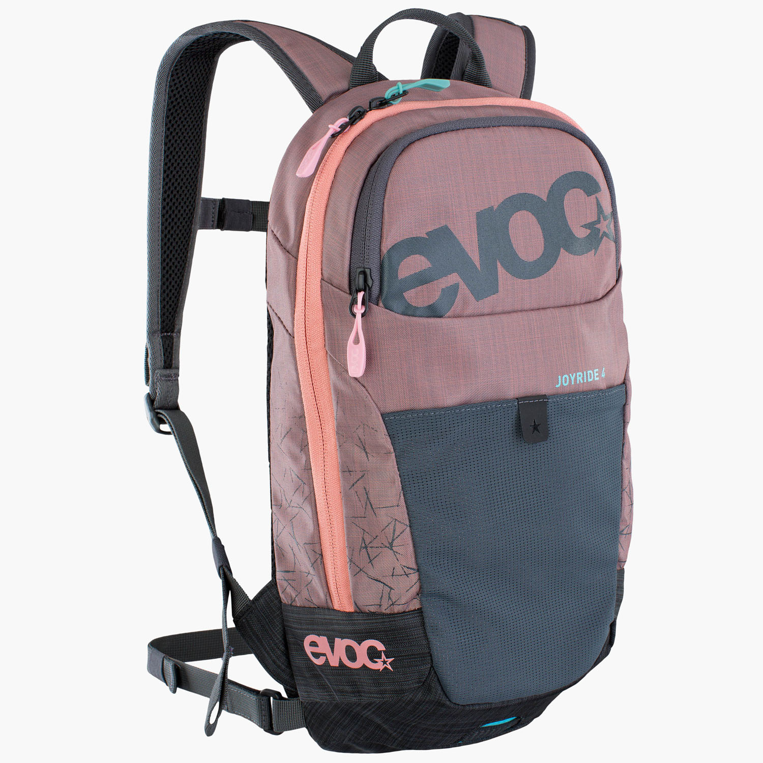 evoc JOYRIDE 4 Performance-Rucksack für Kids Carbon Grey - Dusty Pink